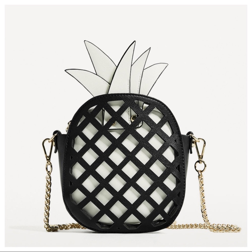 Pineapple Contrasting Crossbody Clutch Bag - Picture 3 of 8