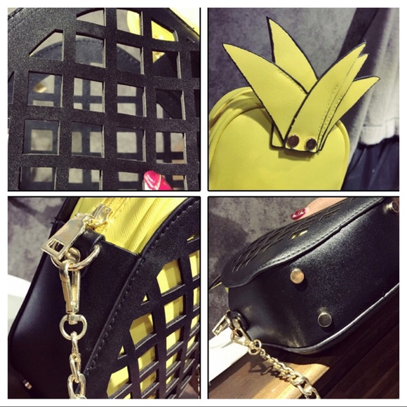 Pineapple Contrasting Crossbody Clutch Bag - Picture 6 of 8