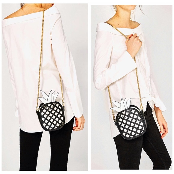 Pineapple Contrasting Crossbody Clutch Bag - Picture 8 of 8