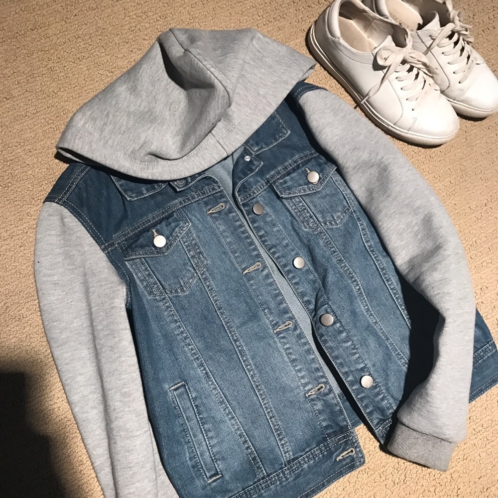 Denim Sweatshirt combo jacket