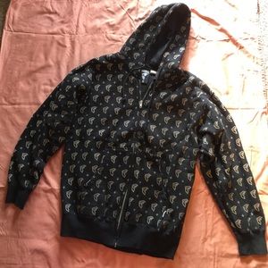 Hooded zip up sweatshirt