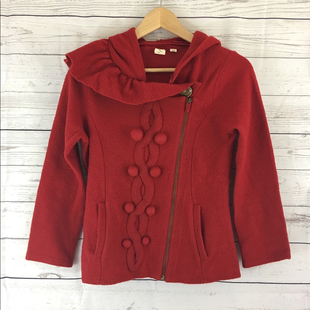 Anthropologie Yellow Bird Red Sweater