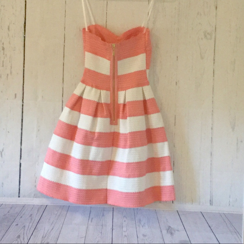 NWOT B. Darlin Striped Textured Dress - Picture 2 of 4