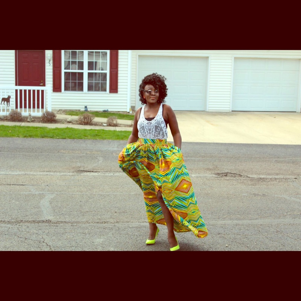 Maxi skirt (African material Maxi skirt)