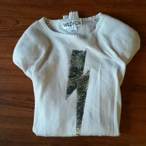Wildfox Lightning Sweater with Shoulder pads