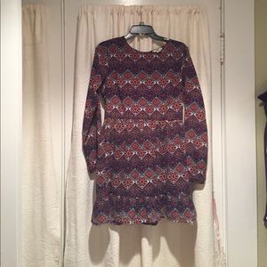 Ruffle bottom print dress