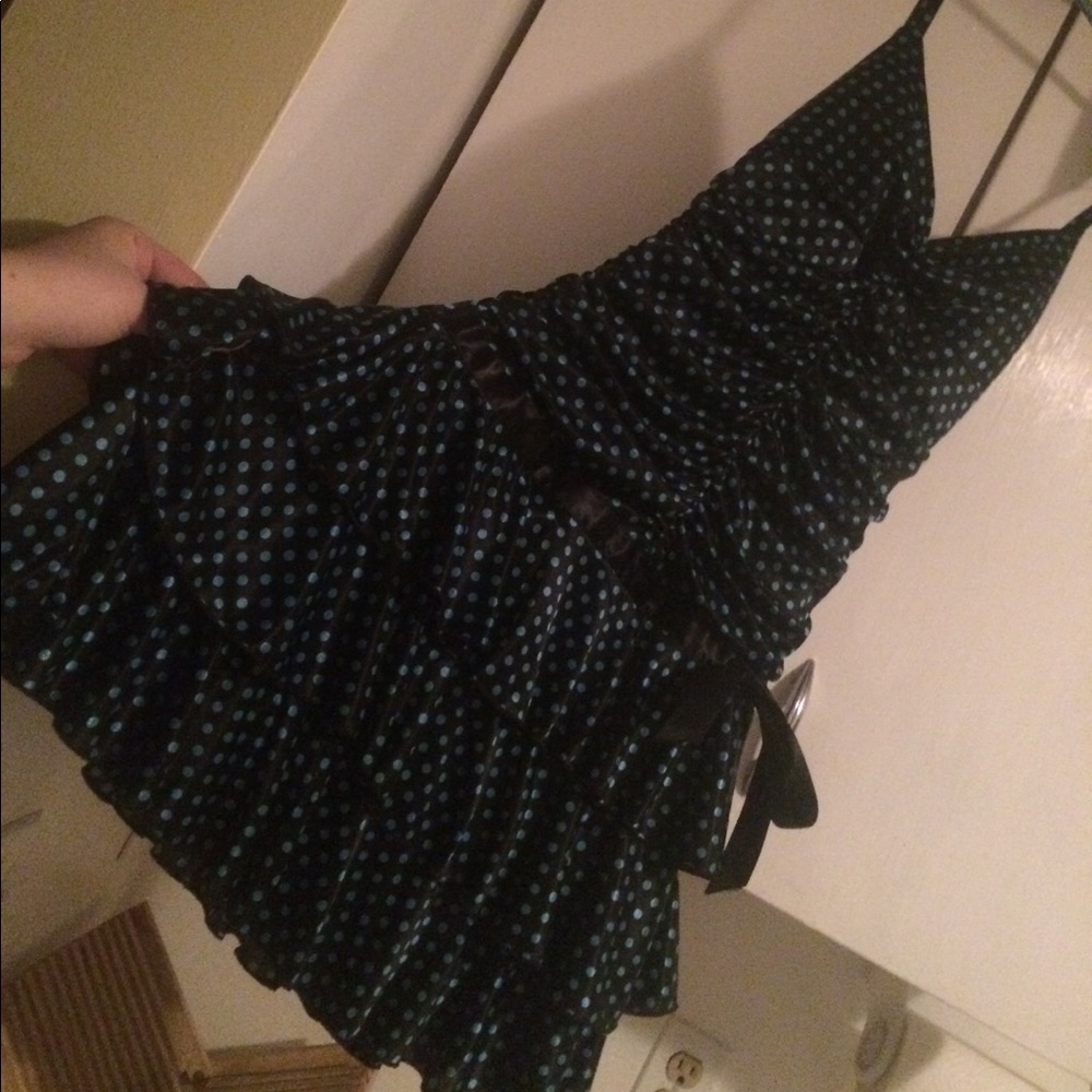 Mini halter dress polkadot