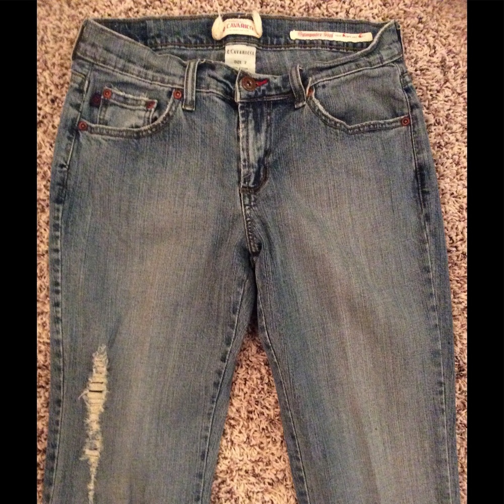 Z. Cavaricci Destroyed Boot Cut Jeans