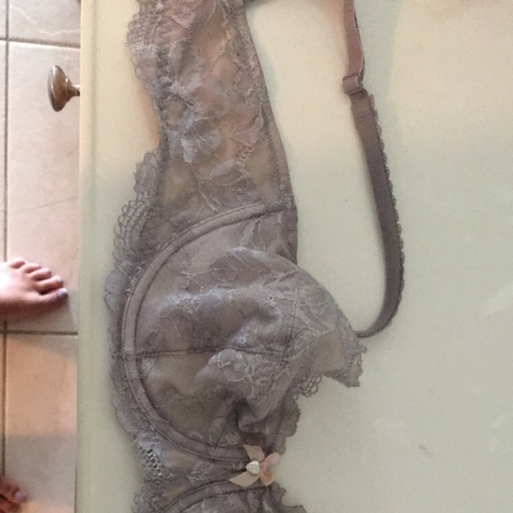 Grey lacey bra from Victoria Secret