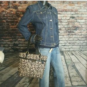 Coach Signature Leopard Print Tote