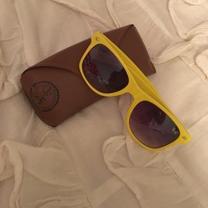 Yellow Rayban Wayfarer Sunglasses