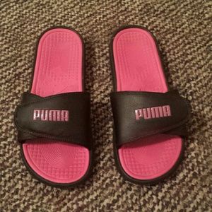 Pink Puma Slides