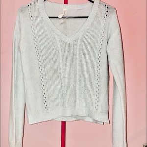 light pastel blue sweater