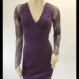 ✨SALE✨Missguided Suede/Lace Bodycon Dress