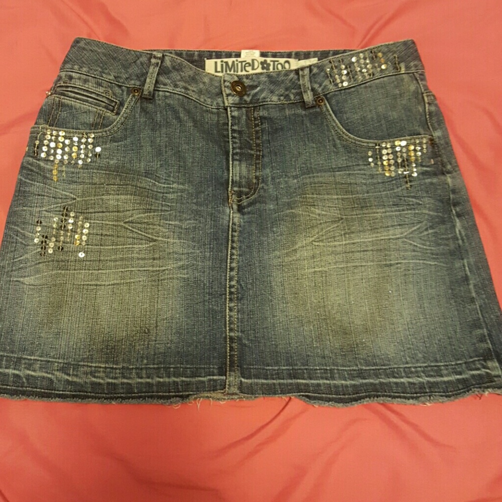 Jean skirt with shorts underneath