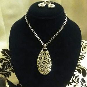 Rhinestone Necklace Set