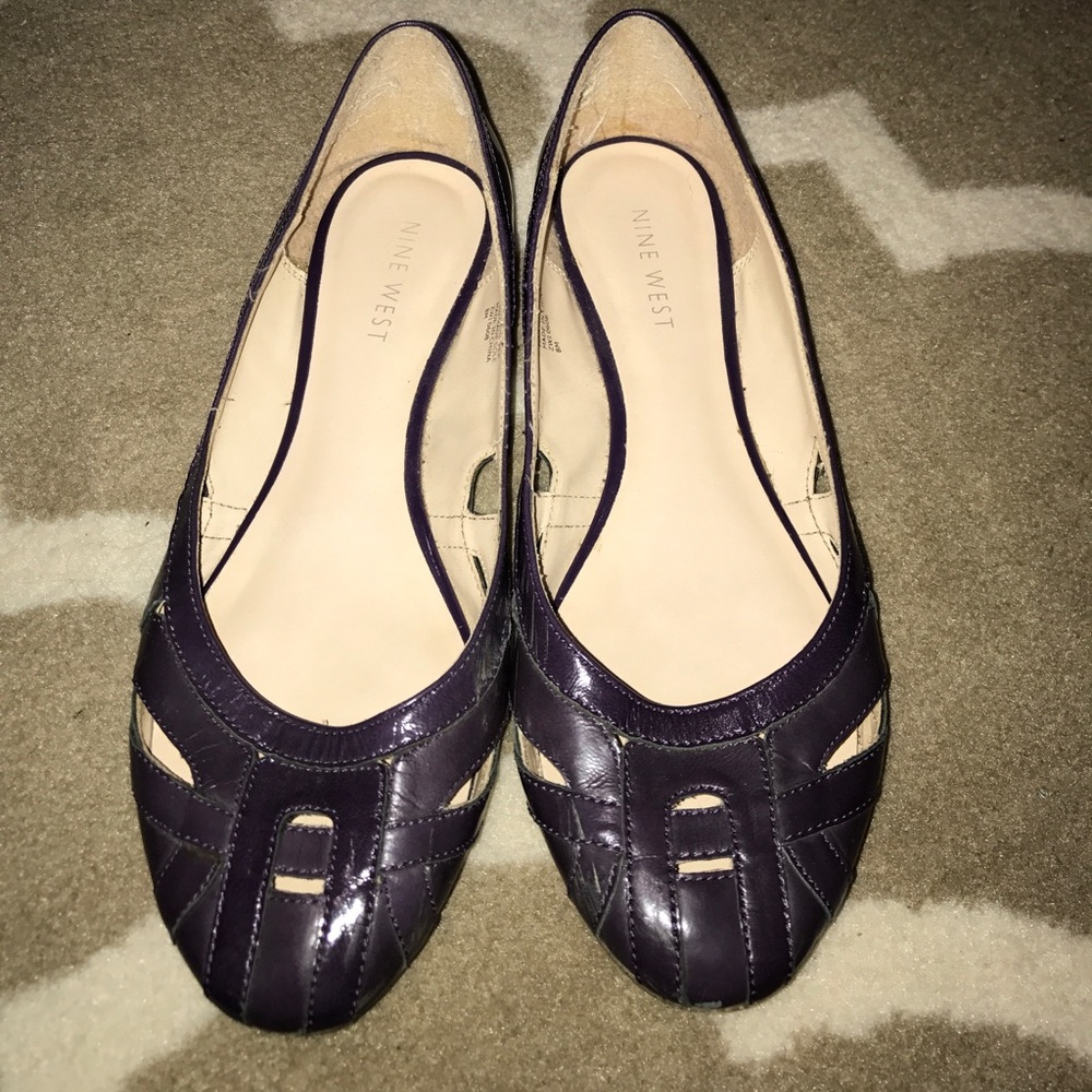 Nine West plum flats
