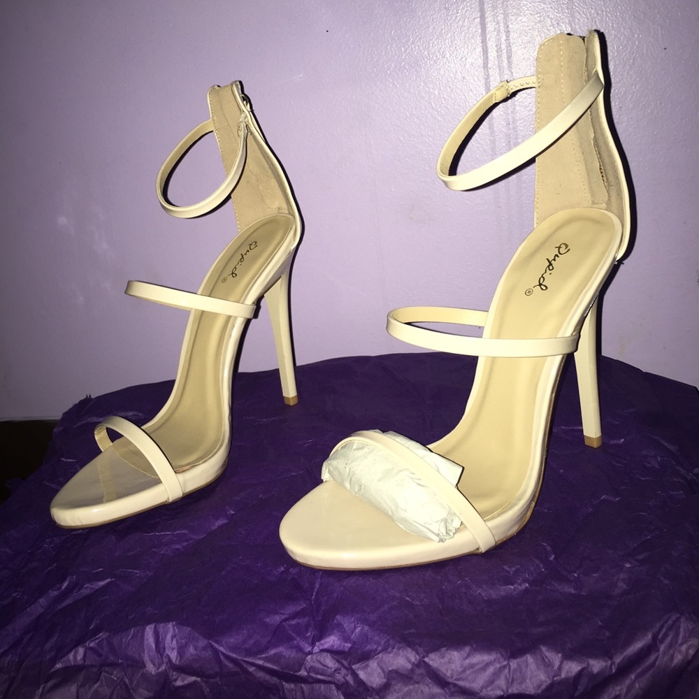 Lolashoetique Nude Strap across heels