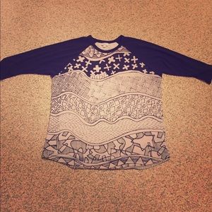 LuLaRoe "Randy" style top 2XL black/gray