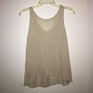Beige knit tank