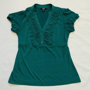 Green Short Sleeve Top