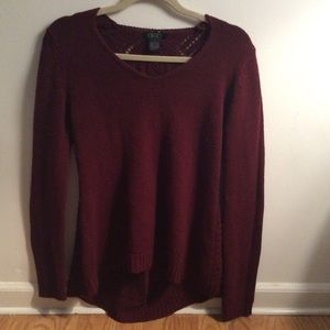 Deb Maroon Long Sleeve Sweater- Size Large