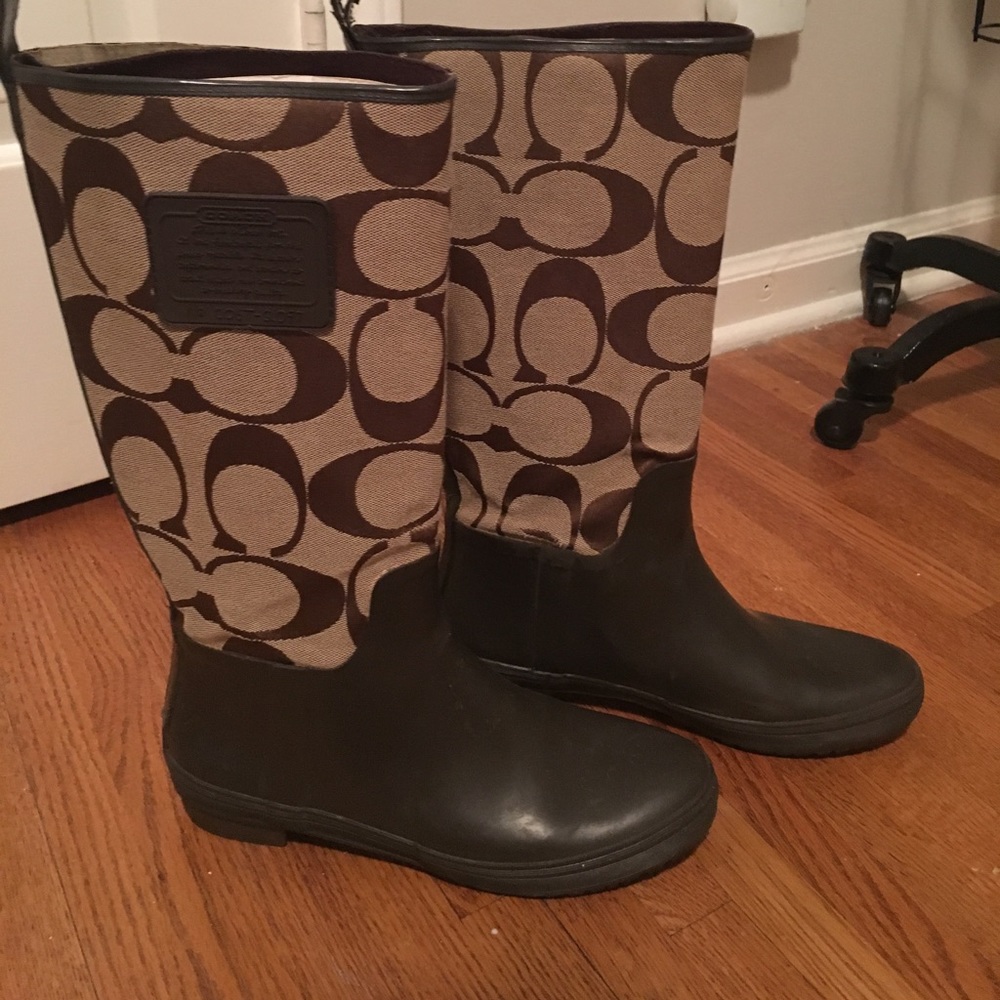 Coach logo rain wellies