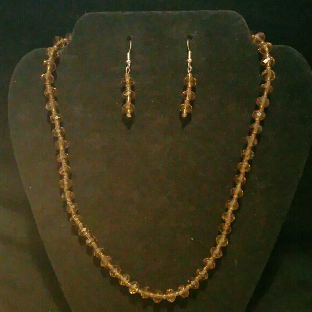 Handmade necklace and earrings