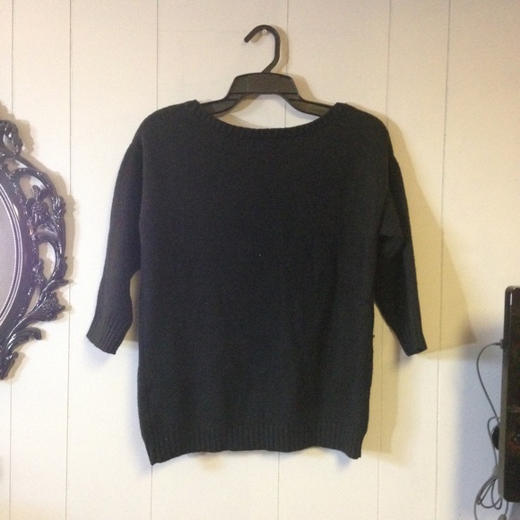 T/O Sweaters Black Sweater with White Star - Picture 2 of 2
