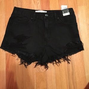 Black high waisted shorts