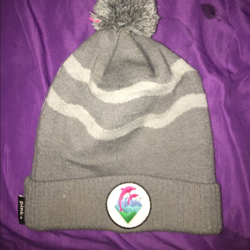 Pink dolphin beanie (never been worn)