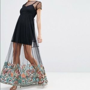 Spring Mesh Maxi Dress