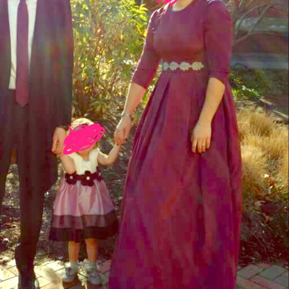 Gorgeous purple gown could be for wedding