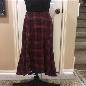Anthropologie wool plaid skirt NWT