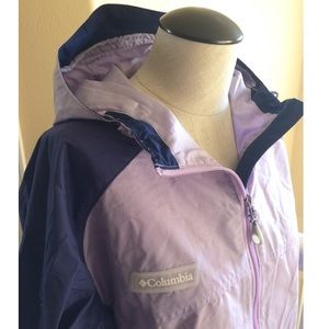 NWOT Columbia Sports Purple Windbreaker Jacket XL