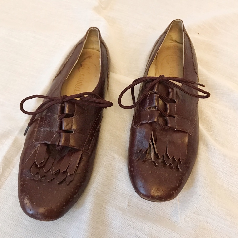 Candela NYC soft red-brown oxfords