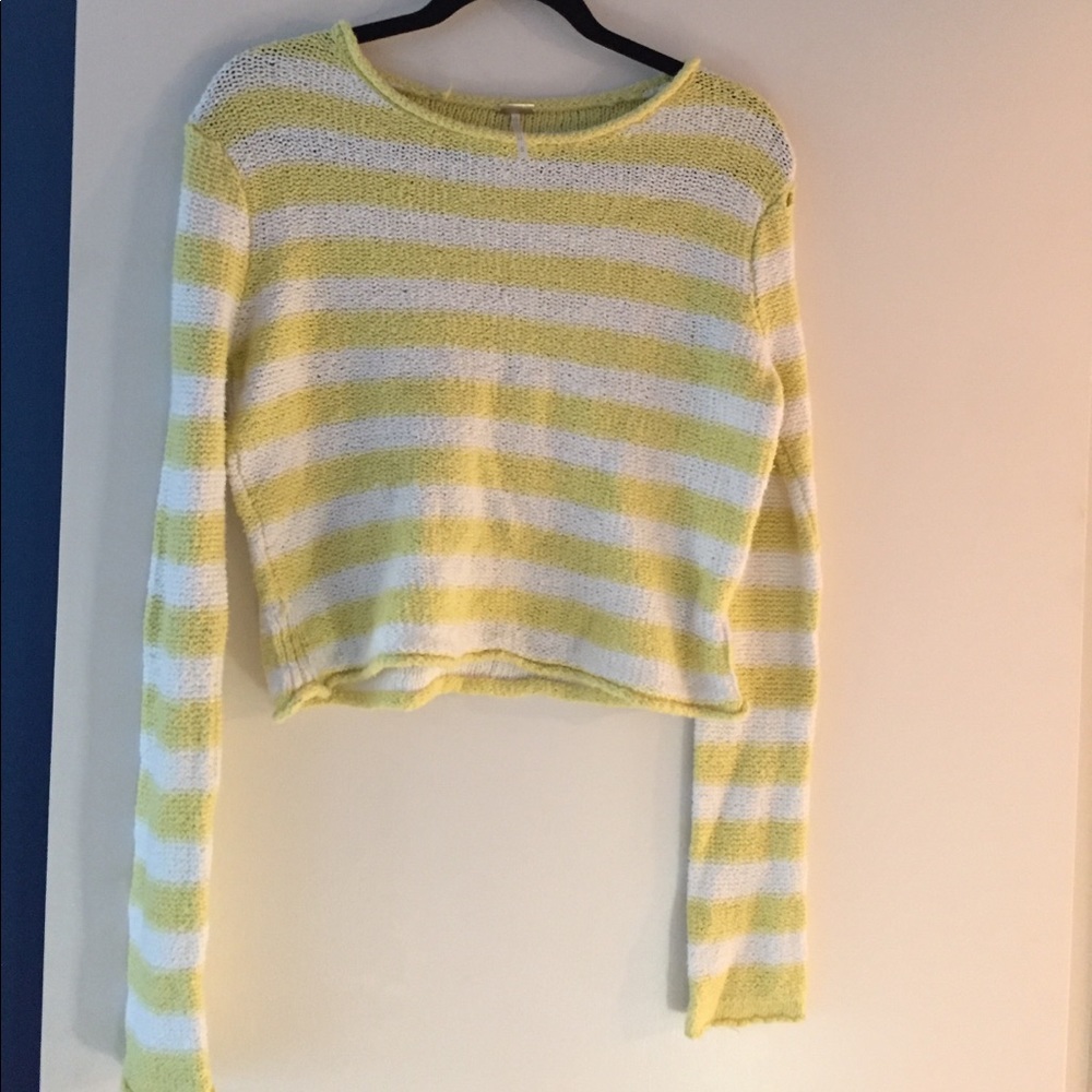 FP Beach yellow and white sweater