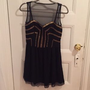 Guess black and gold dress