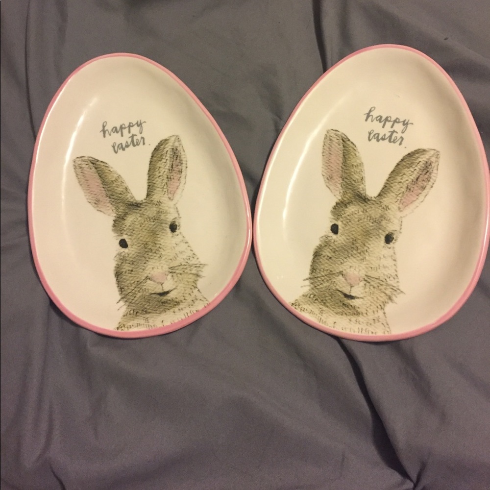 Rae Dunn Happy Easter plates.