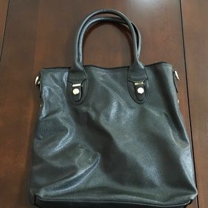 Black Vegan Bag w/removable lining from JustFab