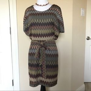 👛 SOLD 👛 Chevron multicolor backless mini dress