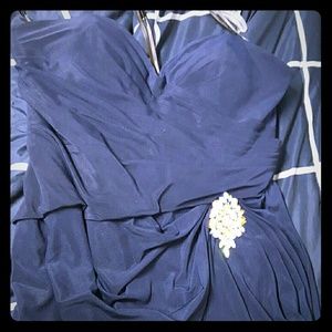 Navy blue prom dress
