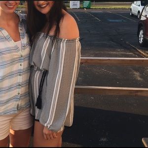 Off the shoulder romper