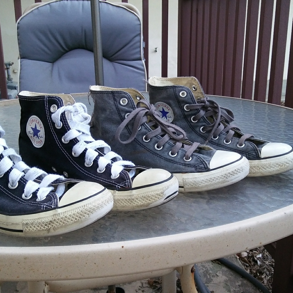 2 Pairs of  Converse Chuck Taylor Hi Tops!!!