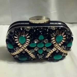 Rhinestone Studded Clutch