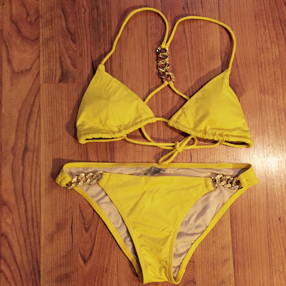 Victoria's Secret teeny bikini w metal accents XS