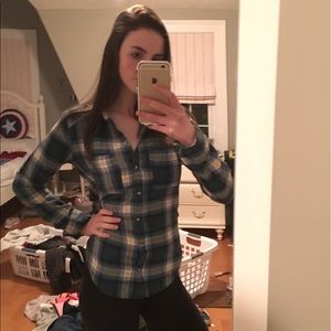 Hollister Green Flannel