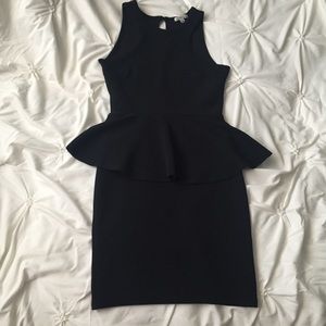 Charlotte Russe Peplum Fitted Black Dress
