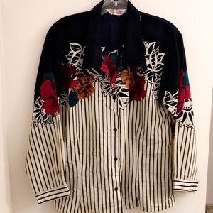 Floral & Striped Blouse