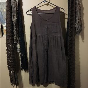 Sleeveless Dark Brown Cotton Top, Mori